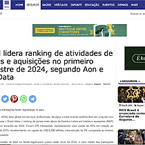 Brasil lidera ranking de atividades de fus�es e aquisi��es no primeiro trimestre de 2024, segundo Aon e TTR Data